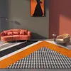 Tapete escandinavo luz luxo sala de estar tapete laranja de alta qualidade decoração de casa tapetes macios para área de quarto tapete grande sala de estar 230714