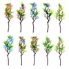 장식용 꽃 부활절 장식 달걀 나무 인공 식물 가지 페인트 조류 녹색 잎 시뮬레이션 부케 DIY 축제