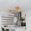 Les pendants décorer le plafond léger plafonnier lampe à lampe tissée à la maison en bambou remplacement