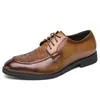 Business Men Formal Shoes Lace Up Plus Size 38-46 Dress Shoes For Man mode Split Leather Footwear