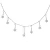 Pendanthalsband 3 färger REAL 925 Sterling Silver Wholesale Halsband Dangle With 7sts Charm Stars Paled White CZ Simple Delicate Jewelry 2023 230714