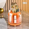 Storage Boxes 360° Rotating Makeup Brushes Holder Portable Desktop Organizer Cosmetic Box Stationery Jewelry Container