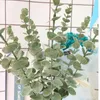 Dekorativa blommor 10 PC: er konstgjorda blad Stammar faux grönska dekor grenar verkliga för blommor arrangemang vas bröllop buketter alfabet