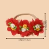 Chiffon Rosse Flower Nylon Headband for Baby Infant Hair Accessories Cute Soft Little Flowers Elastic Headbands Newborn Headwrap