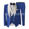 Costumes pour hommes costume pour hommes 3 pièces mode formelle solide couleur plate smokings veste fête mariage marié (Blazer gilet pantalon)