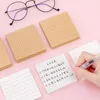 Fogli Memo Pad Creative Kraft Paper Convenience Note Griglia vuota Nota orizzontale Messaggio dello studente Blocco note incollato