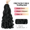 French Curly Braiding Hair for Box Braids 24 Inch 100g/Pack Loose Wave Braiding Hair Spanish Curly Synthetic Curl Silky Braiding Hair Extensions LS04