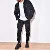 Dresses New Men's Fashion Suit Sports Casual Overalls and Jacket Twopiece Set