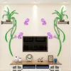 Muurstickers Orchidee acryl spiegel sticker woonkamer bank TV wanddecoratie bloem zelfklevend behang woondecoratie 230714