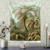 Tapissries Dome Cameras Marine Animal Tapestry Nature Art Wall Hanging Plant Illustration Bohemian Home Aesthetics Room Decor R230714