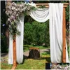 Inne świąteczne zapasy imprezy Wedding Arch Dra Fabric 1 Panel 18 stóp długość Ceremonia Tkaniny Szyfonowe