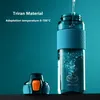 Vattenflaskor 750 ml1000ml1600 ml Tritan Materialflaska med halm Egofriendly Drable Gym Fitness Outdoor Sport Shaker Drink 230714