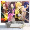 Tapisseries Japonais Anime Tapisserie Tenture Hippie Chambre Décor Demon Slayer Anime Tissu Mur Tapisserie Chambre Fond Décoration De La Maison R230713