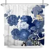 Douchegordijnen Elegant Bloemen Douchegordijn 180x180cm Bloemen Douchegordijn Polyester Badgordijn Badkamer Decor Machine Wasbaar Met