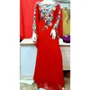 Roupas étnicas Dubai Kaftan Eid Collection Vestido Caftan Enfeitado Vestido Longo Bordado