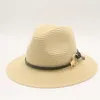 Cappelli a tesa larga Secchiello Panama nero per uomo Cappello da sole in paglia Cappellini da spiaggia Coppia visiera Cappellino estivo Fedora Jazz Chapeu 230713