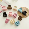 Hair Clips 2 Pieces 2023 Mini 3.5CM Small Cute Color Claw Headwear Simple Resin Hairpins For Women Girls Sweet Accessories
