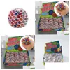 Dekompresja samochodu z zabawkowym DVR 5 0 cm Colorf Mesh Squishy Grape Ball Fidget Anti Venting Balls Ściśnij zabawki niepokój Dhwa0