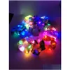 Led Rave Toy Hair Scrunchies Light Up Chouchou Elastic Women Girls Bands For Halloween Christmas Party Drop Delivery Toys Gifts Ligh Dh0Sf
