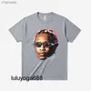 2023 Camisetas Masculinas de Algodão Unissex Camiseta Feminina Masculina Jovem Thug Thugger T-shirt Gráfico Descendente de Africano Estilo Rapper