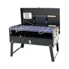 BBQ Grills Outdoor Barbecue Houtskool Grill Draagbare Box Type Fornuis Non Stick Oven Opvouwbare Picknick Camping Bakken Gift Barbe Rack 230713