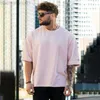 Men's T-Shirts Summer Men's Ribbed T Shirts Fashion Letter Embroidery Loose Short Sleeve Tees 2023 Streetwear Men Clothes Casual Pullover Tops L230713