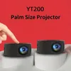 YT200 Projektör Yüksek Tanımlı Taşınabilir Ekran LED Home Scenice Projector Android Apple'a bağlanmak için kablolu kablolu