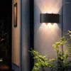 Lâmpada de parede led para cima e para baixo iluminação luminosa arco de alumínio arruela luz ac85-265 v luzes para quarto sala jardim