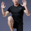 Męskie koszulki Męskie T-shirt Szybkie suche sportowe koszulki krótkie rękawie męskie koszulki na siłownię fitness Jogging Tread Trener
