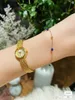 Orologi da donna in rame placcato oro 24k design da donna orologio giapponese di lusso retrò quadrante piccolo impermeabile di alta qualità 230714