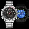 Нарученные часы Отправляйте часы для мужчин Sport Двойные наручные часы военные кварцевые цифровые аналоговые будильники Relogios Masculino