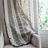 Curtain 1Pc Creative Cotton Linen Printed Tassel Bohemian Bedroom Kitchen Window Home Supplies