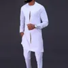 Fatos de Treino Masculino Conjuntos de 2 Pçs Homens Trajes Ramadan Africanos Homens T-shirt Decote Redondo Calças Tops Calças Estilo Nacional Casamento Roupas Tradicionais 230713