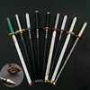 Stylos à bille 17 Styles Japon Anime Démon Modèle Gel Stylo 0 5mm Noir Recharge Cosplay Prop Enfant Étudiant Cadeau SlayerWeapon Épée 230713