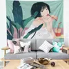 Tapissries Girls 'Tapestry Wall Hanging Personlighet Lady Bohemian Kawaii Hippie Dormitory Bakgrund Vägg Heminredning R230713