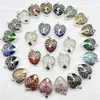 Natural Crystal Stone Tree of Life Heart Shape Pendant Agates Making A Fortune Tree Peach Charms smycken Making Fengshui