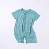 Rompers Modal Soft Baby Romper Summer Boy Girl Clothes Solid Jumpsuit born Onesie Short sleeved Clothing 230713