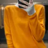 Women's Sweaters Autumn And Winter Woolen Sweater Half High Collar Long Sleeve Pullover Loose Knit Bottoming Shirt