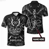 T-shirt da uomo Samurai giapponese Tattoo Spirits Ghosts Retro 3DPrint Polo estiva Streetwear T-shirt da uomo manica corta Abbigliamento casual X1 L230713