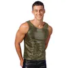 Mens Tank Tops Tshirts Shiny Sequin Sleeveless Loose Christmas Performance Clothing Fashion Nightclub Party Waistcoat 230713