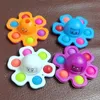 Dekompressionsleksak Antistress Push Bubbles Fidget Spinner Toys For Adults Barn Barn Lindra stress Gift Face Change Finger 230713