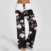 Damesbroek Dames Hoge taille Zakstrook Elastiek Gedrukt Los Yoga Linnen Beach Tall Casual Work