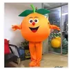 2018 Hoge kwaliteit oranje fruit mascotte kostuum pak voor elke grootte mascotte kostuum pak Fancy Dress Stripfiguur Party Outfit284a