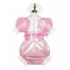 의상 핑크 PVC ROMPER TPU Sissy Boy CD TV Tailormade308a