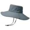 Wide Brim Hats Bucket Waterproof Buckets Hat For Men Summer UV Protection Sun Long Boonie Caps Male Outdoor Hiking Fishing Cap 230713