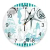 Wall Clocks Ocean Shell Water Green Bedroom Clock Large Modern Kitchen Dinning Round Watches Living Room Watch Home Decor