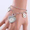 Wristwatches Fashion Bracelet Watches Love Heart Chain Women's Watch Korean Style Casual Quartz Womans Relogio Feminino