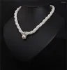 Подвесные ожерелья шарм белый жемчужный котенок свадебный ожерелье Женщина простые элегантные ювелирные украшения
