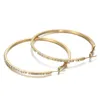 Hoop Earrings Fashion Rose Gold/Silver Color For Women Girls Trendy Big Round Circle Summer Jewelry Wedding Party Gifts