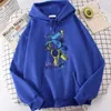 Men's Hoodies Kawaii Bear In Paint Style Print Mens Classical Soft Sweatshirt Hip Hop O-Neck Top Gorgeous Oversized Hoodie For Men